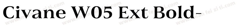 Civane W05 Ext Bold字体转换